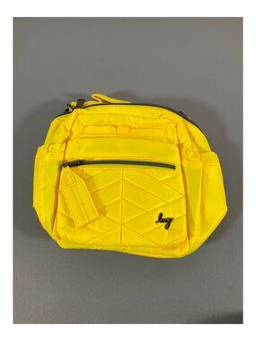 Lug Alpine Yellow Medium Crossbody Bag - Unisex, Multiple Zippers, Stylish & Ver